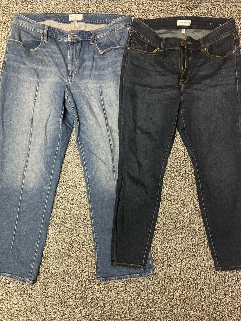 Lane Bryant Midwash and Dark Wash Skinny Jeans